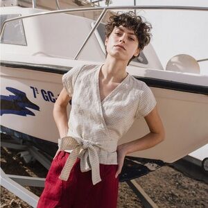 notPERFECTLINEN Madrid Wrap Blouse